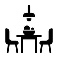 Essen Zimmer Glyphe Symbol Design vektor