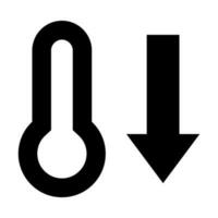 Thermometer-Glyphen-Icon-Design vektor