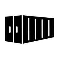 Container Glyphe Symbol Design vektor