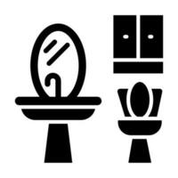 Badezimmer Glyphe Symbol Design vektor