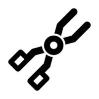Zange Glyphe Symbol Design vektor
