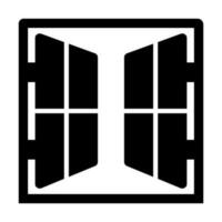 Fenster Glyphe Symbol Design vektor