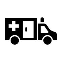 Krankenwagen-Glyphen-Icon-Design vektor