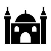 Moschee Glyphe Symbol Design vektor