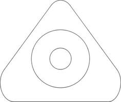 Illustration von ein Dreieck Schneider Kreide. vektor