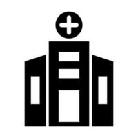 Krankenhaus Glyphe Symbol Design vektor