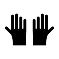 Reinigung Handschuhe Glyphe Symbol Design vektor