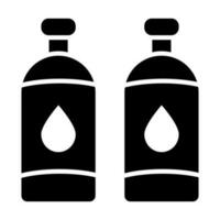 Wasser Flaschen Glyphe Symbol Design vektor