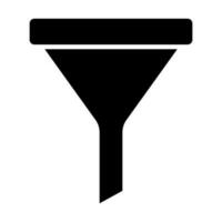 Trichter Glyphe Symbol Design vektor