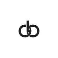 brev ob monogram logotyp design vektor