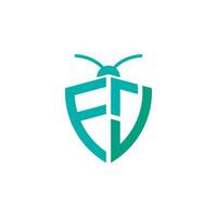 Briefe fj Pest Steuerung Logo vektor