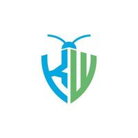 Briefe kw Pest Steuerung Logo vektor