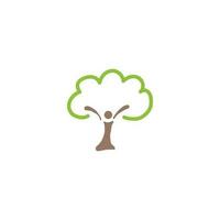 spielerisch Menschen Baum Logo Design vektor