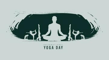 internationell yoga dag vektor illustration