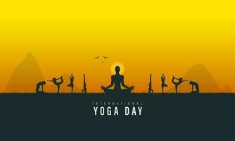 internationell yoga dag vektor illustration