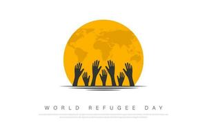 värld flykting dag, vektor illustration