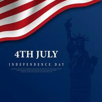 USA 4:e av juli, oberoende dag usa, vektor illustration