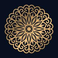 golden Arabisch Muster Mandala Design Vektor Vorlage