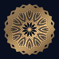 gyllene arabicum mönster mandala design vektor mall