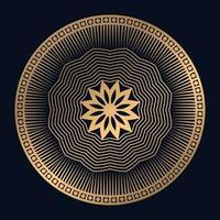 golden Arabisch Muster Mandala Design Vektor Vorlage