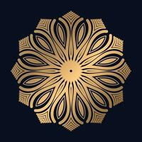 golden Arabisch Muster Mandala Design Vektor Vorlage