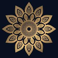 golden Arabisch Muster Mandala Design Vektor Vorlage