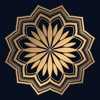 golden Arabisch Muster Mandala Design Vektor Vorlage