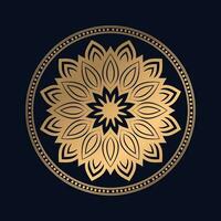 golden Arabisch Muster Mandala Design Vektor Vorlage