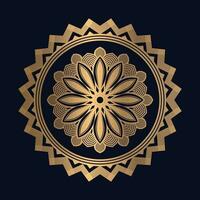 luxuriös Mandala Design mit golden bunt Vektor Vorlage