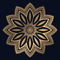 golden Arabisch Muster Mandala Design Vektor Vorlage