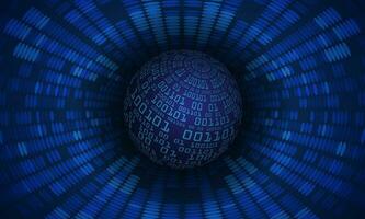 moderner cybersicherheitstechnologiehintergrund mit blauem globus vektor