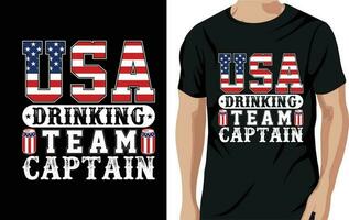 4 .. Juli amerikanisch druckbar T-Shirt vektor