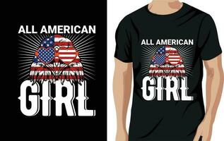 4 .. Juli amerikanisch druckbar T-Shirt vektor