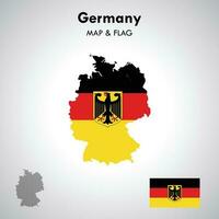 Deutschland Karte und Flagge Design Vektor Datei