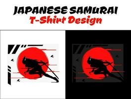 kvinna samuraj, silhuett japan samuraj vektor för design t skjorta begrepp, silhuett samuraj, japansk t-shirt design