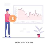 Börse und Nachrichten vektor
