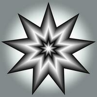 svart och vit stjärna ikoner vektor