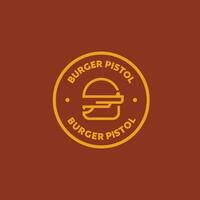 burger guns logotyp vektor