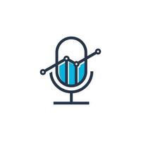 Investition Podcast kreativ Logo Design Vektor