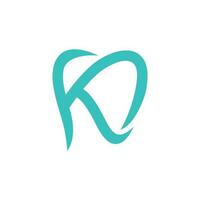 k kreativ Dental Logo Design Vektor