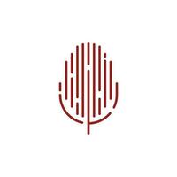 Podcast Mikrofon kreativ Logo Design Vektor