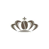 Krone Kaffee Logo Design Vektor