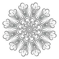 Vektor abstrakt Mandala Muster. Mandala retro Hand gezeichnet zum drucken oder verwenden wie Poster, Karte, Flyer, Aufkleber oder tätowieren