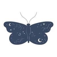 Schmetterling mystische Astrologie vektor