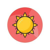 hugg detta Fantastisk ikon av solsken, ett redigerbar av soluppgång i trendig stil vektor