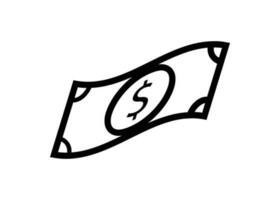 Dollar Symbol Gliederung vektor