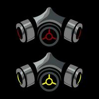 gas mask skydd design logotyp vektor. tecknad serie gas mask skydd vektor