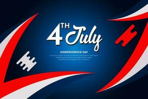 vierte von Juli Unabhängigkeit Tag Design Vektor. amerikanisch Unabhängigkeit Tag Banner Design vektor
