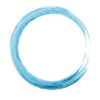 blå vattenfärg runda ram isolerat på vit bakgrund. dynamisk cirkel borsta stroke. vektor illustration för klistermärken, banderoller, kort, annons