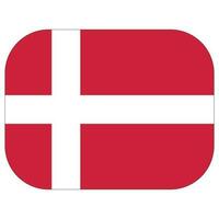 flagga av Danmark. dansk flagga i form vektor